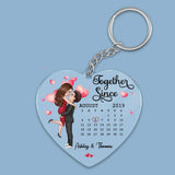 Heart Shape Acrylic keychain for couple