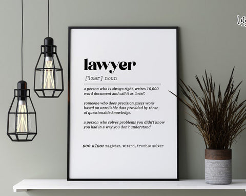 Lawyer gift - Photo frame size 12 x 16 inches