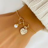 Personalised Bride Bracelet in Silver or Gold