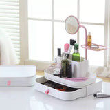 Makeup organizer with a Mirror