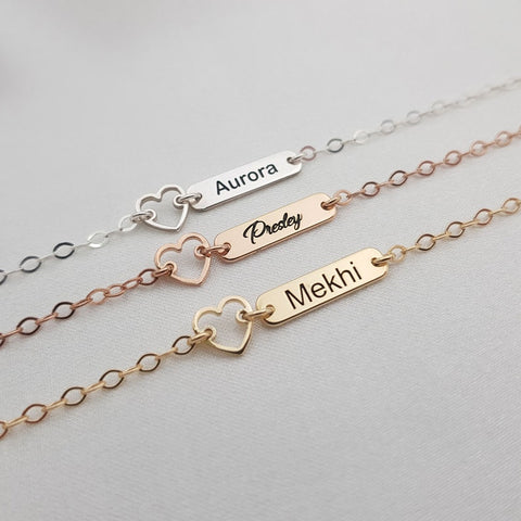 Baby Name Bracelets You can write any name date or add emojis on it 24Karet  gold plated 1 year warranty regarding colour and quality In… | Instagram